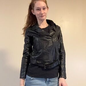 Elodie Black Leather Jacket